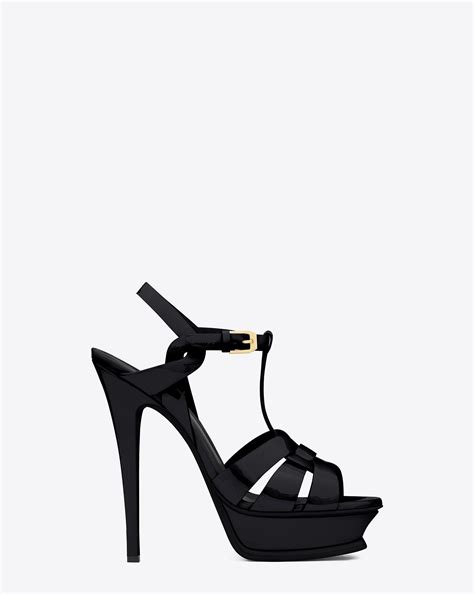 YSL Nude Patent Tribute 105 Platform Sandals